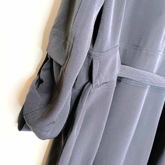 maison cinqcent stretch crepe waterfall trench jacket - size medium - Picture 9 of 10